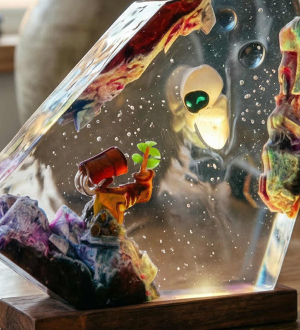 W-E Inspired Resin Lamp
